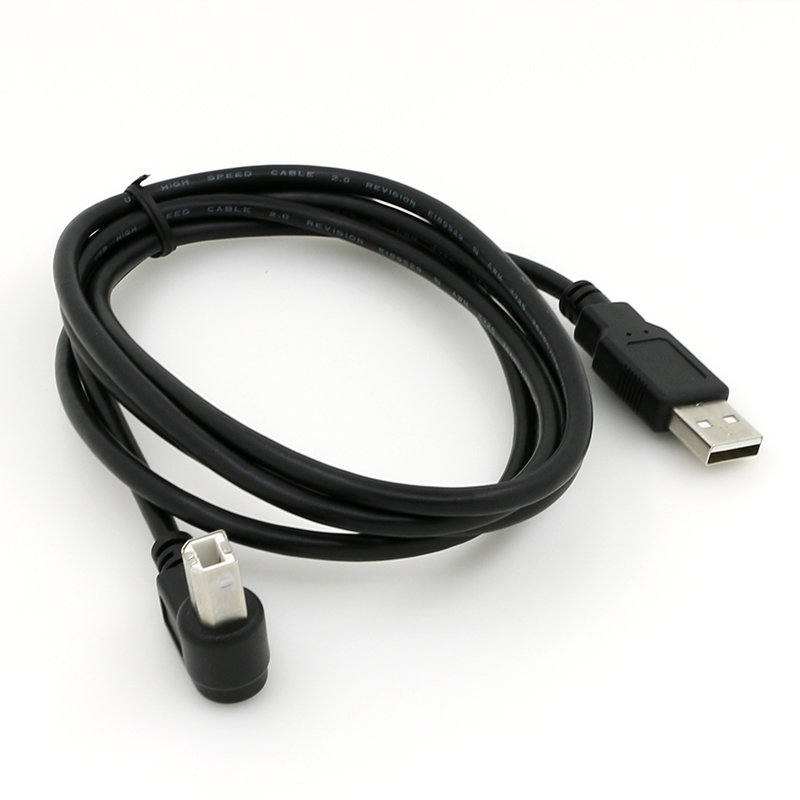 Right angle USB B cable