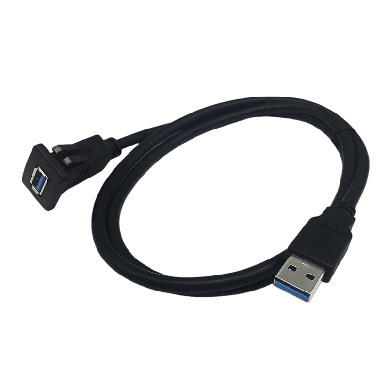 USB 3.0 A male to A female panel mount cable