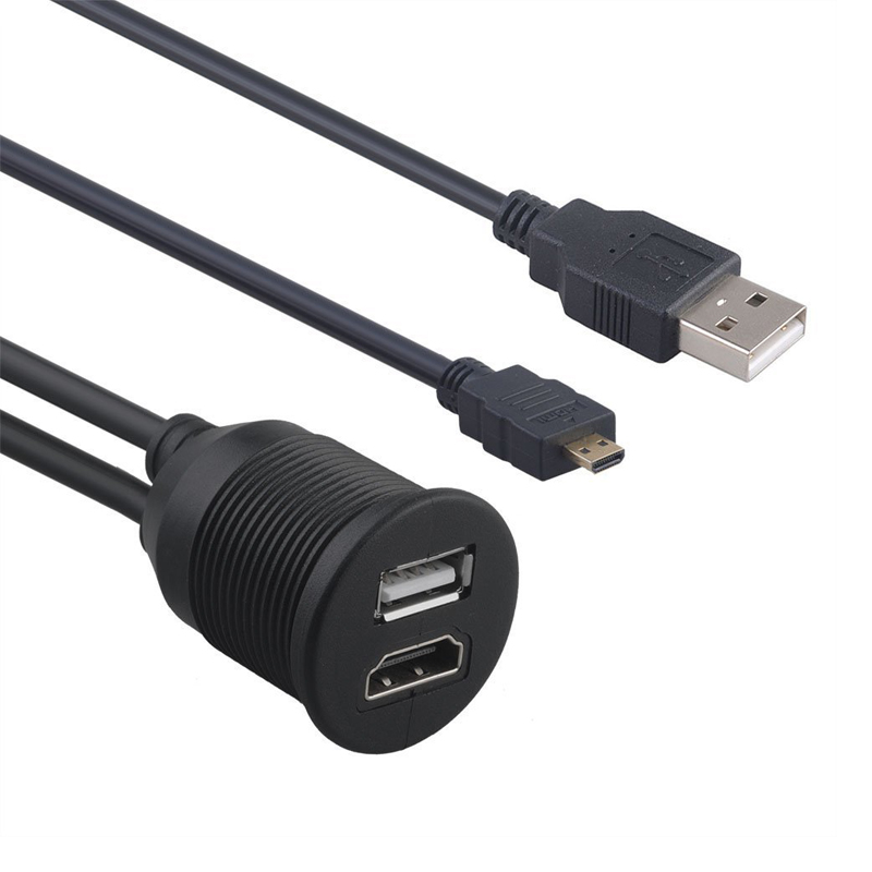 HDMI type D male USB 2.0 A male to HDMI female A female extension cable