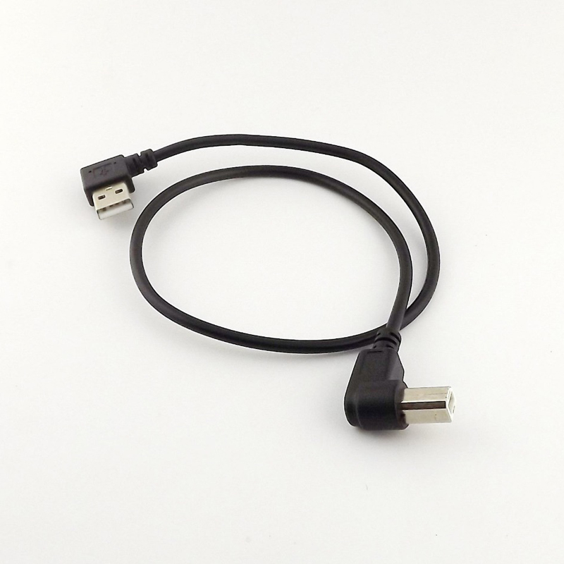 left angle usb 2.0 A male to right angle usb B male printer cable